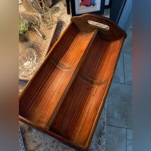 Vintage Bamboo Divided Tray
